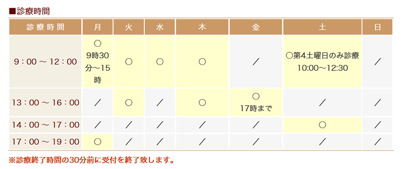 佐々木医院 診察時間